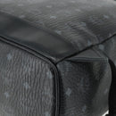 MCM Vicetos Logogram Backpack PVC Black Silver Auth ka3959A-17