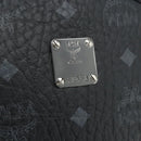 MCM Vicetos Logogram Backpack PVC Black Silver Auth ka3959A-12