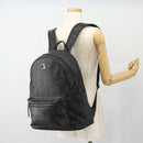 MCM Vicetos Logogram Backpack PVC Black Silver Auth ka3959A-26