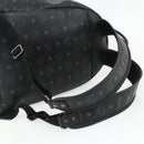 MCM Vicetos Logogram Backpack PVC Black Silver Auth ka3959A-8