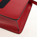 GUCCI Silvi Sherry Line Hand Bag Leather 3way Red Gold 470270 Auth ka395AV-19