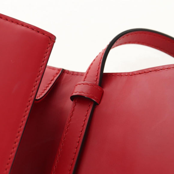 GUCCI Silvi Sherry Line Hand Bag Leather 3way Red Gold 470270 Auth ka395AV