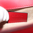 GUCCI Silvi Sherry Line Hand Bag Leather 3way Red Gold 470270 Auth ka395AV-12