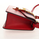 GUCCI Silvi Sherry Line Hand Bag Leather 3way Red Gold 470270 Auth ka395AV-4