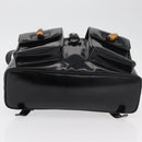 GUCCI Bamboo Backpack Patent leather Black Silver 003 2058 0016 5 Auth ka3960-5
