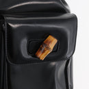 GUCCI Bamboo Backpack Patent leather Black Silver 003 2058 0016 5 Auth ka3960-23