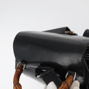 GUCCI Bamboo Backpack Patent leather Black Silver 003 2058 0016 5 Auth ka3960-6