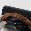 GUCCI Bamboo Backpack Patent leather Black Silver 003 2058 0016 5 Auth ka3960-7