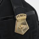 FENDI Zucca Canvas Hand Bag Black Gold Auth ka3961-10