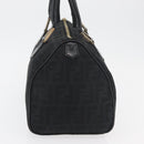 FENDI Zucca Canvas Hand Bag Black Gold Auth ka3961-3