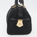FENDI Zucca Canvas Hand Bag Black Gold Auth ka3961-4