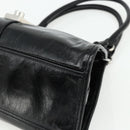 PRADA Hand Bag Leather Black Silver Auth ka3962SAM-10