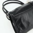 PRADA Hand Bag Leather Black Silver Auth ka3962SAM-11