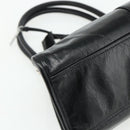 PRADA Hand Bag Leather Black Silver Auth ka3962SAM-13