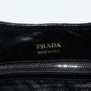 PRADA Hand Bag Leather Black Silver Auth ka3962SAM-16