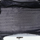 PRADA Hand Bag Leather Black Silver Auth ka3962SAM-17