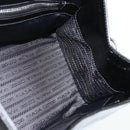 PRADA Hand Bag Leather Black Silver Auth ka3962SAM-18