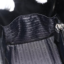 PRADA Hand Bag Leather Black Silver Auth ka3962SAM-19