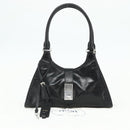 PRADA Hand Bag Leather Black Silver Auth ka3962SAM-25