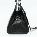 PRADA Hand Bag Leather Black Silver Auth ka3962SAM-4