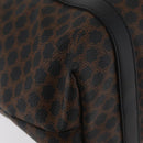 CELINE Macadam Canvas Tote Bag PVC Leather Black Gold Auth ka3966A-12