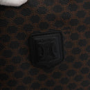 CELINE Macadam Canvas Tote Bag PVC Leather Black Gold Auth ka3966A-14
