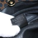 CELINE Macadam Canvas Tote Bag PVC Leather Black Gold Auth ka3966A-21