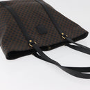CELINE Macadam Canvas Tote Bag PVC Leather Black Gold Auth ka3966A-6
