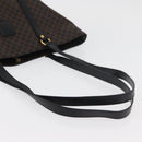 CELINE Macadam Canvas Tote Bag PVC Leather Black Gold Auth ka3966A-7