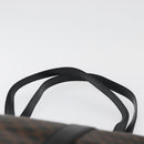 CELINE Macadam Canvas Tote Bag PVC Leather Black Gold Auth ka3966A-8