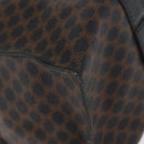 CELINE Macadam Canvas Tote Bag PVC Leather Black Gold Auth ka3968-15