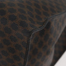 CELINE Macadam Canvas Tote Bag PVC Leather Black Gold Auth ka3968-16