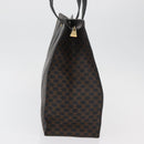 CELINE Macadam Canvas Tote Bag PVC Leather Black Gold Auth ka3968-4
