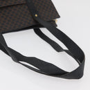 CELINE Macadam Canvas Tote Bag PVC Leather Black Gold Auth ka3968-7