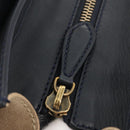 CELINE Luggage Medium Handtas Suède Leer Beige Goud zwart Auth ka3972A-10
