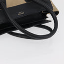 CELINE Luggage Medium Hand Bag Suede Leather Beige Gold black Auth ka3972A-7
