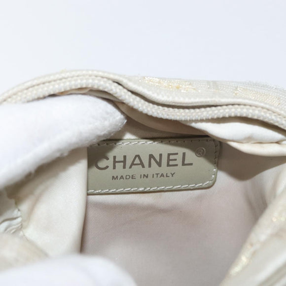 CHANEL New Travel Line Umhängetasche Nylon Beige CC Auth ka3980A