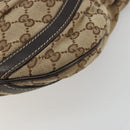 GUCCI GG Canvas Shoulder Bag Beige Gold 203257 Auth ka3983-10