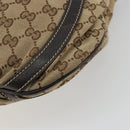 GUCCI GG Canvas Shoulder Bag Beige Gold 203257 Auth ka3983-12
