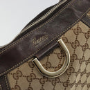 GUCCI GG Canvas Shoulder Bag Beige Gold 203257 Auth ka3983-14