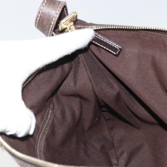 GUCCI GG Canvas Shoulder Bag Beige Gold 203257 Auth ka3983