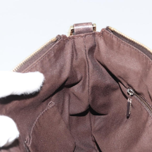 GUCCI GG Canvas Shoulder Bag Beige Gold 203257 Auth ka3983