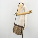 GUCCI GG Canvas Shoulder Bag Beige Gold 203257 Auth ka3983-23