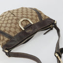 GUCCI GG Canvas Shoulder Bag Beige Gold 203257 Auth ka3983-6