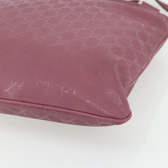 GUCCI GG Implementation Shoulder Bag PVC Pink Gold 201446 Auth ka3984