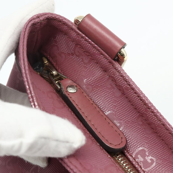 GUCCI GG Implementation Shoulder Bag PVC Pink Gold 201446 Auth ka3984