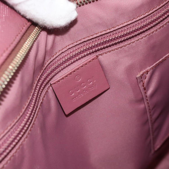 GUCCI GG Implementation Shoulder Bag PVC Pink Gold 201446 Auth ka3984