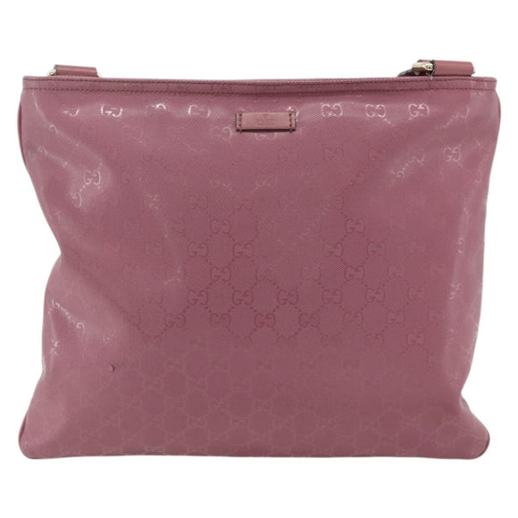 GUCCI GG Implementation Shoulder Bag PVC Pink Gold 201446 Auth ka3984