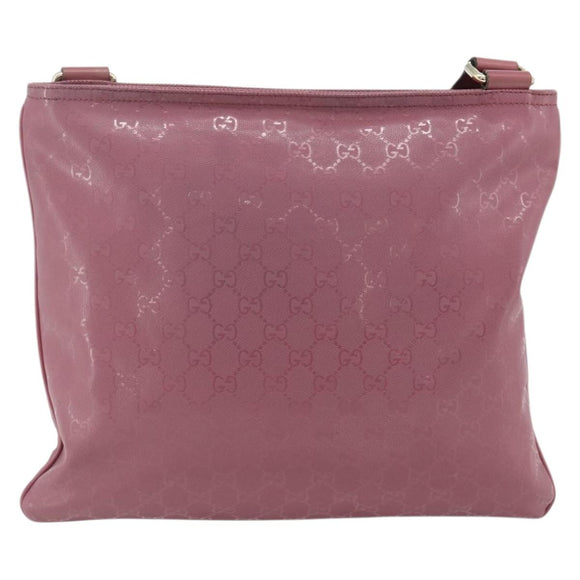 GUCCI GG Implementation Shoulder Bag PVC Pink Gold 201446 Auth ka3984