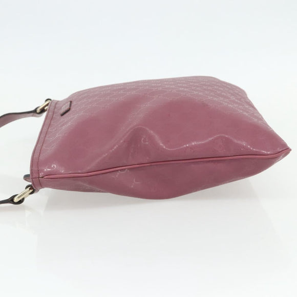 GUCCI GG Implementation Shoulder Bag PVC Pink Gold 201446 Auth ka3984